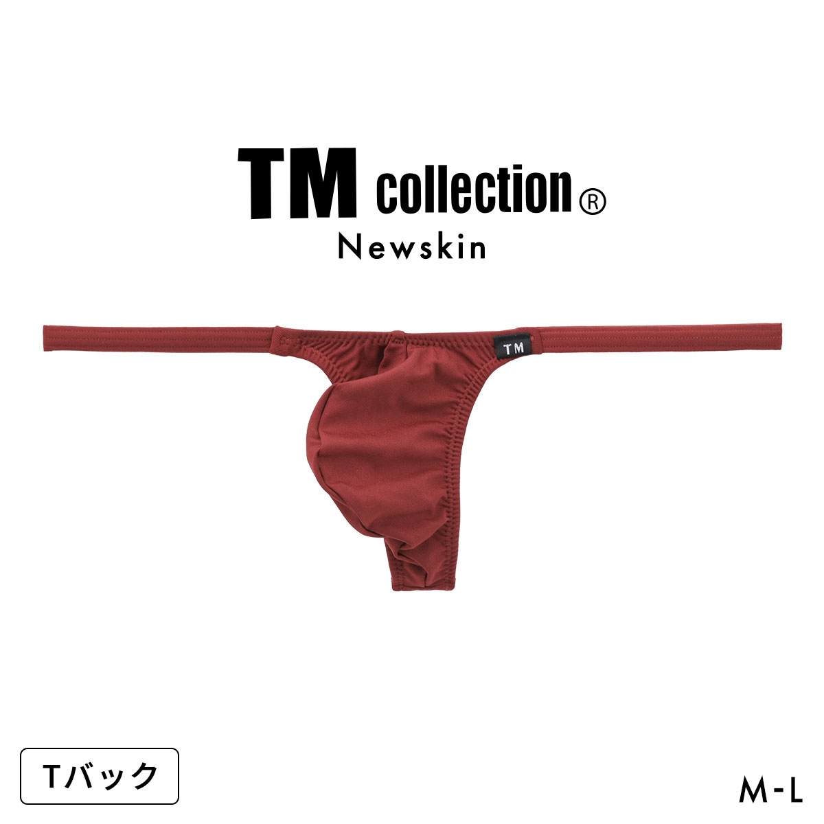 ティーエム コレクション Newskin side string Bulge style TB Tバック ビキニ メンズ TM collection 日本製(WI-ワイン-M)