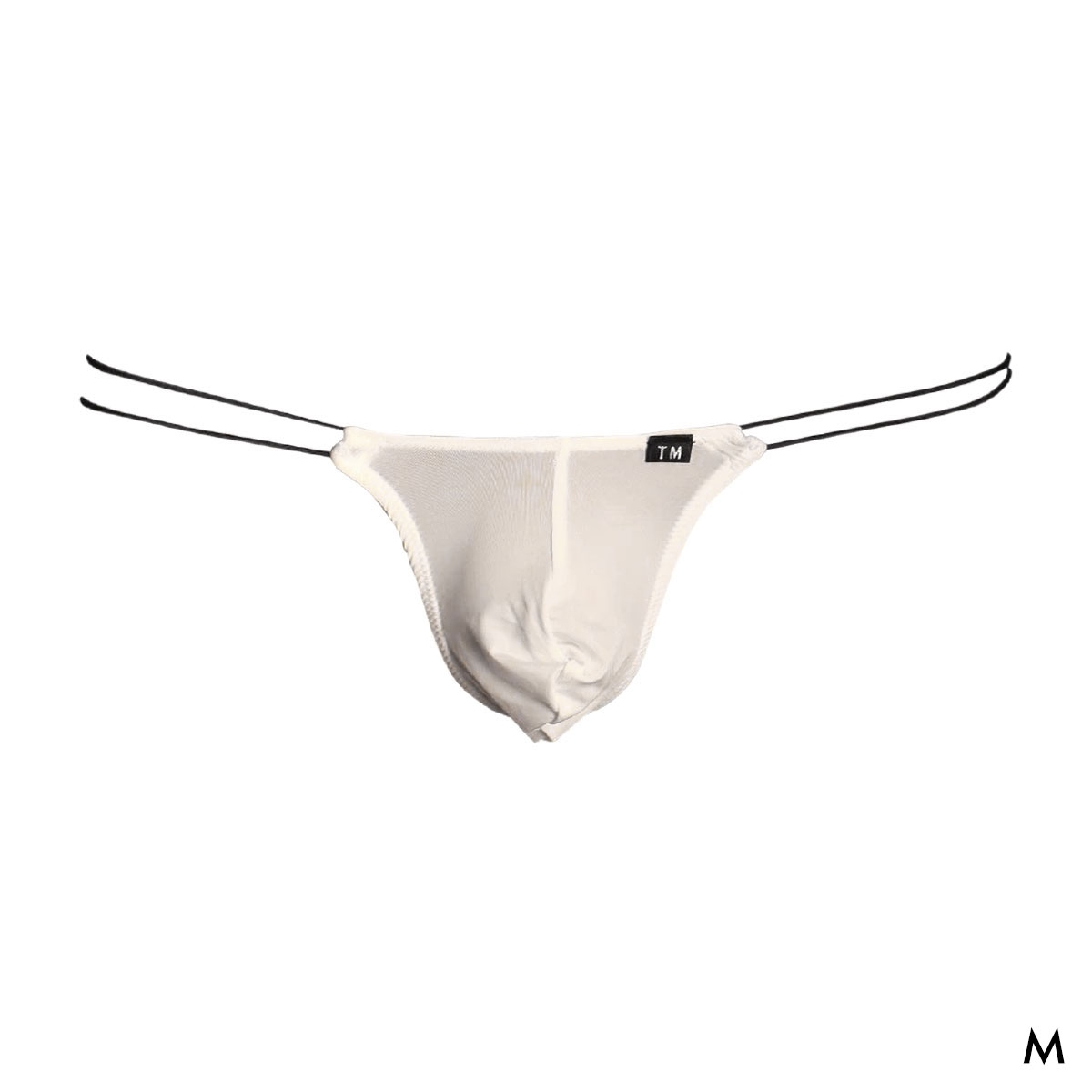 ティーエム コレクション STRIKESKIN 極細丸ゴム Dragonfly G-string Gストリング メンズ TM collection 日本製 Tバック(WH-ホワイト-M)