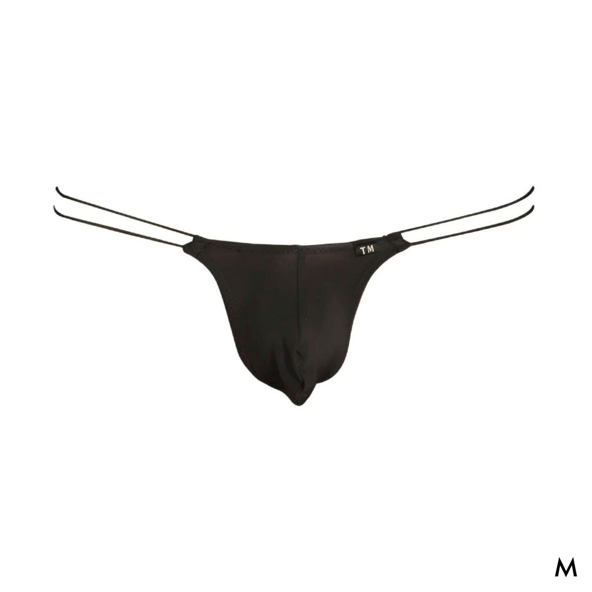 ティーエム コレクション STRIKESKIN 極細丸ゴム Dragonfly G-string Gストリング メンズ TM collection 日本製 Tバック(BK-ブラック-M)