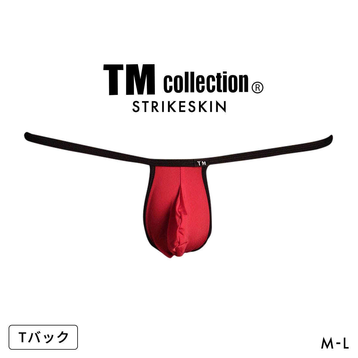 ティーエム コレクション STRIKESKIN binder trim back ring TB Tバック ビキニ メンズ 日本製 TM collection(RE-レッド-M)