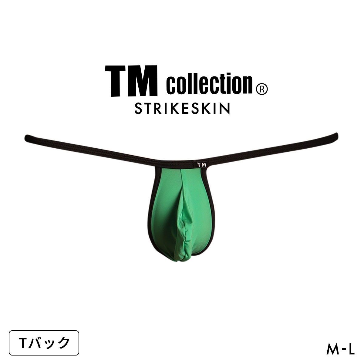 ティーエム コレクション STRIKESKIN binder trim back ring TB Tバック ビキニ メンズ 日本製 TM collection(GR-グリーン-M)