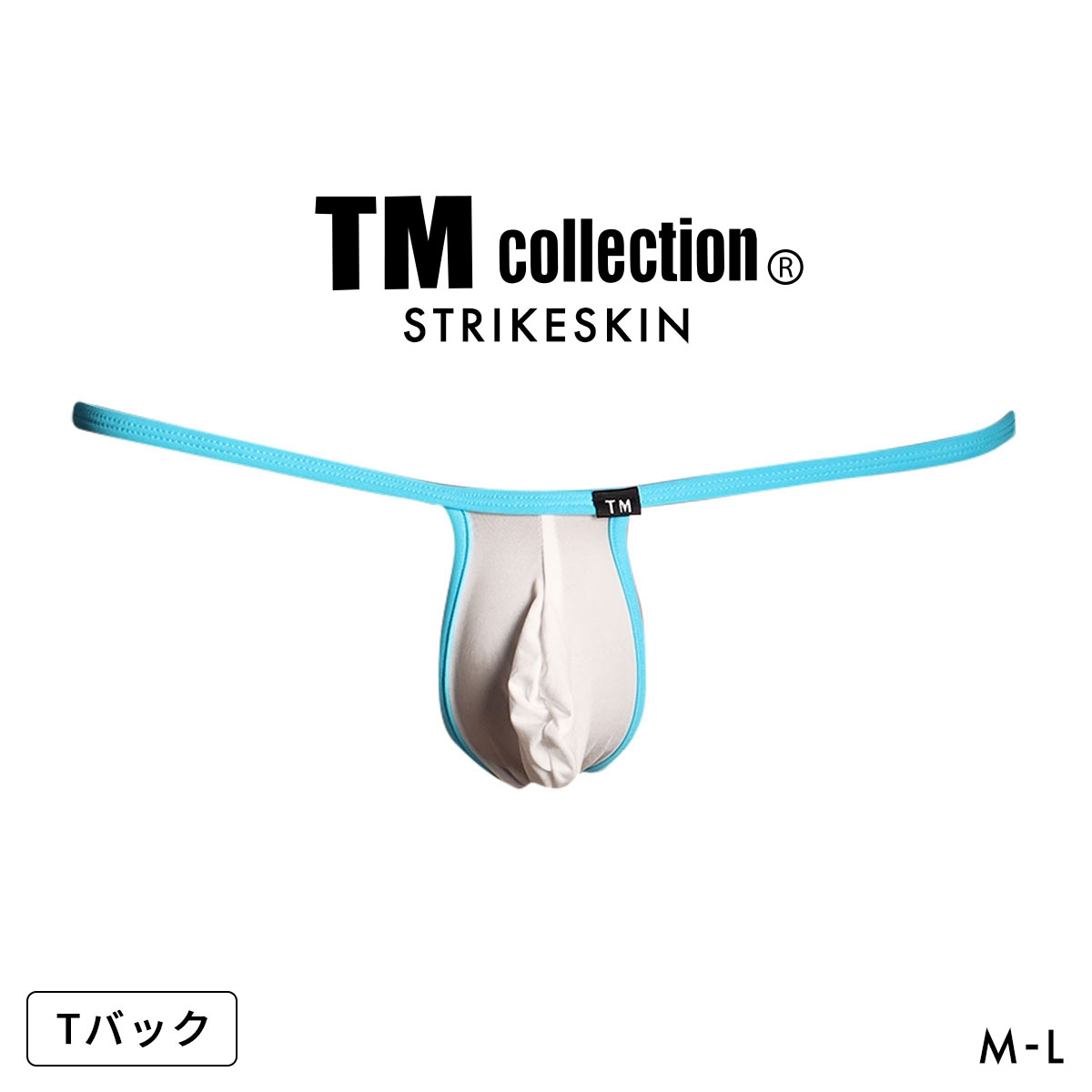 ティーエム コレクション STRIKESKIN binder trim back ring TB Tバック ビキニ メンズ 日本製 TM collection(WH-ホワイト-M)