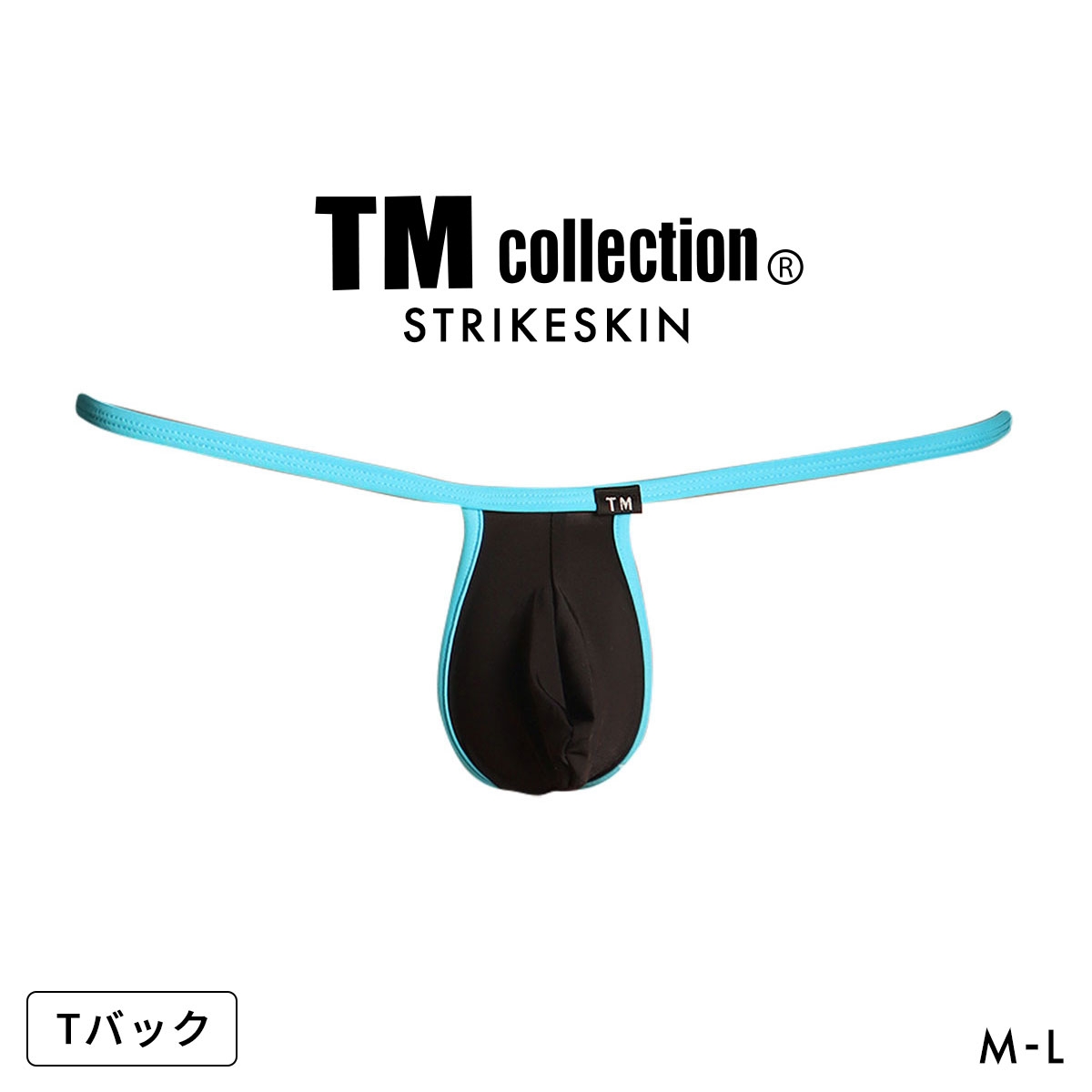 ティーエム コレクション STRIKESKIN binder trim back ring TB Tバック ビキニ メンズ 日本製 TM collection(BK-ブラック-M)