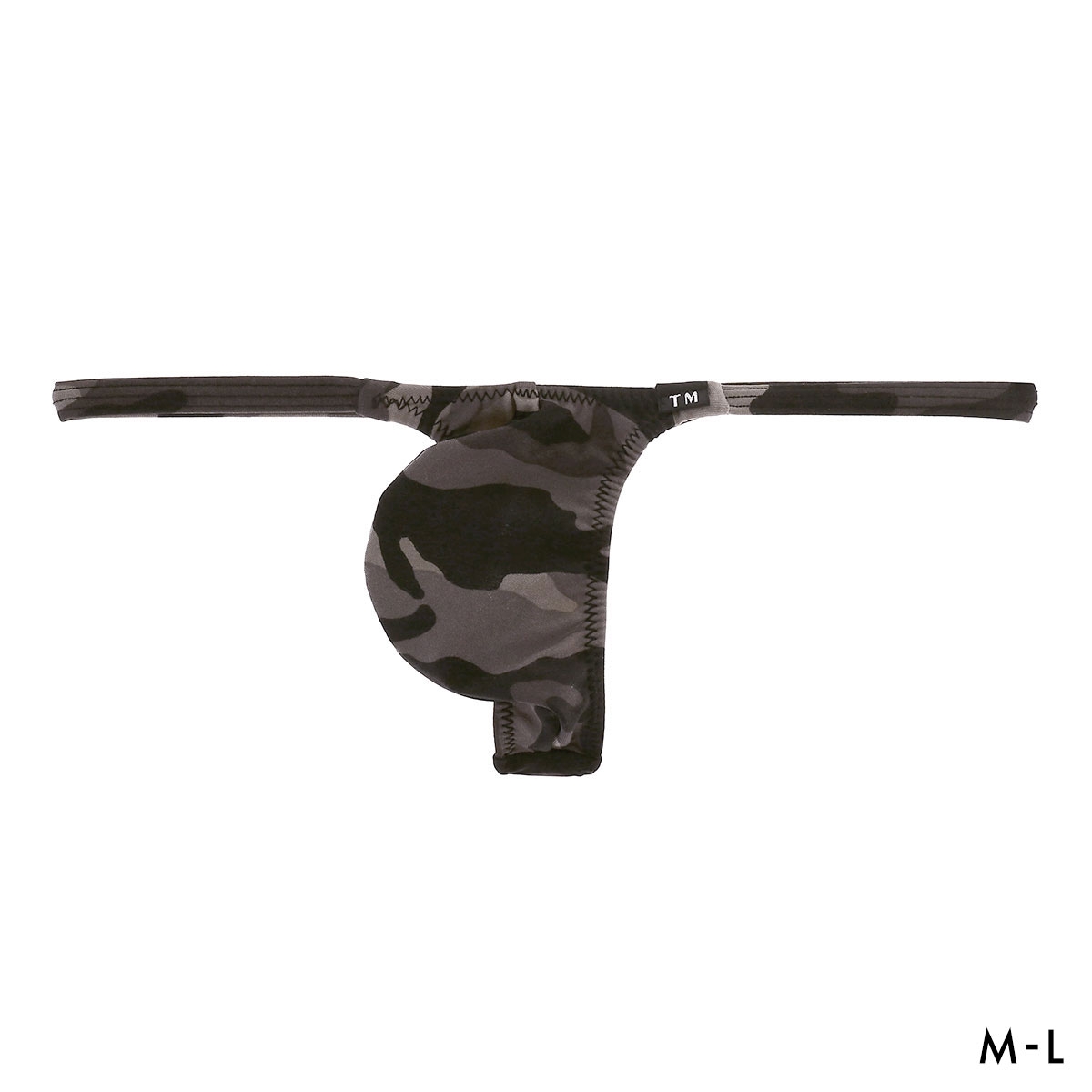 ティーエム コレクション Camouflage Bulge style side string TB Tバック ビキニ メンズ 日本製 TM collection(GY-グレー-M)
