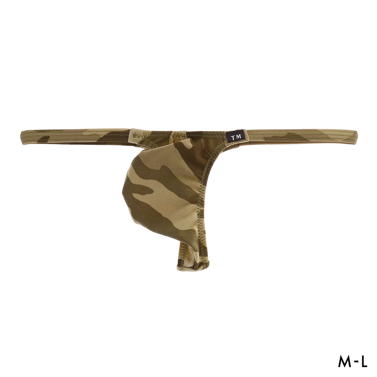 ティーエム コレクション Camouflage Bulge style side string TB Tバック ビキニ メンズ 日本製 TM collection(KH-カーキ-M)