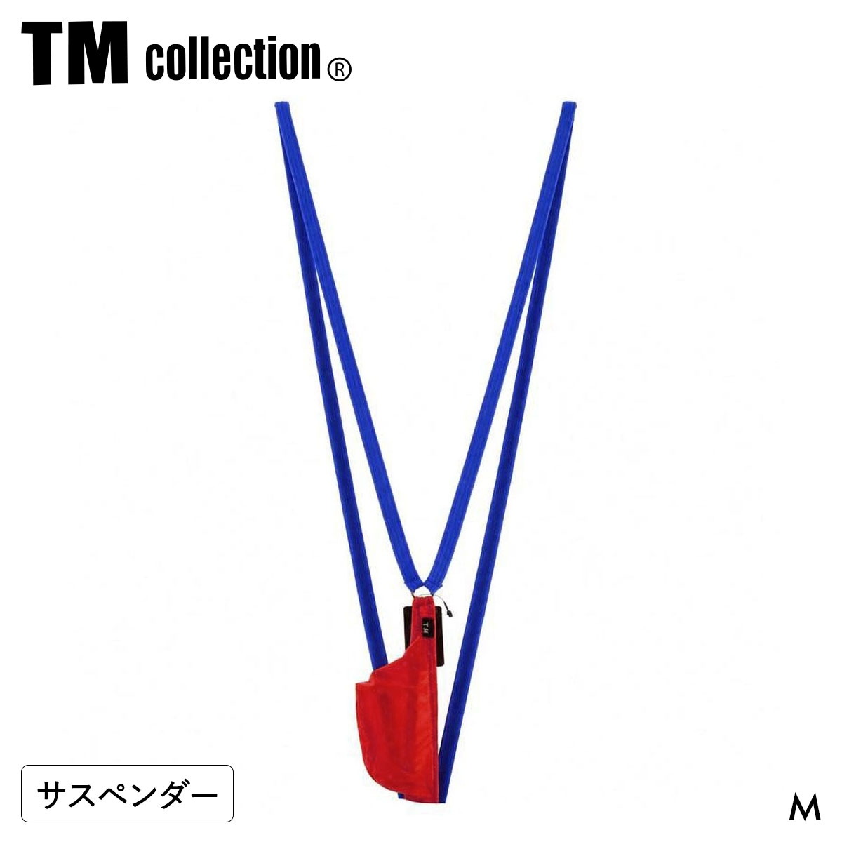 ティーエム コレクション STRIKESKIN x WET bicolor サスペンダー メンズ TM collection 日本製(RE-レッド-M)
