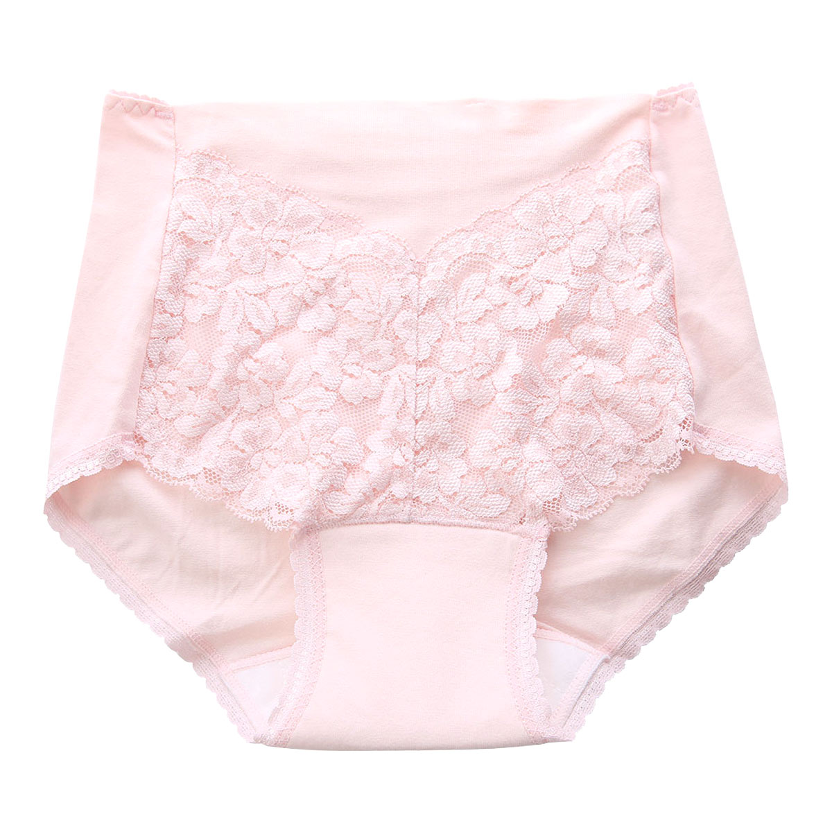 失禁対応 安心ショーツ 吸水布付き 消臭制菌 レース(PI-ピンク-M)