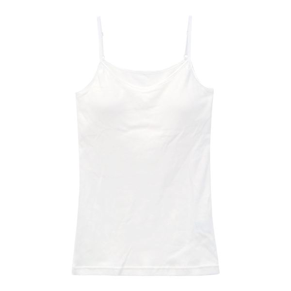 素肌にやさしくフィット カップ付き キャミソール インナー レディース 綿100％ ブラトップ M L LL 3L