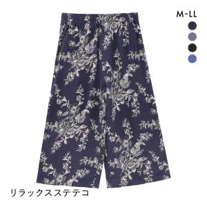 リラックスステテコ ルームパンツ M L LL ボトム 部屋着 リラックスウェア ルームウェア パジャマ ひざ下丈 ワンマイル