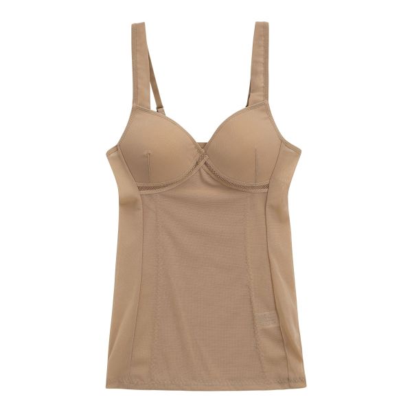 ボディシェイパー パワーネット カップ付き ラン型 インナー ノンワイヤー ブラキャミ 補正下着