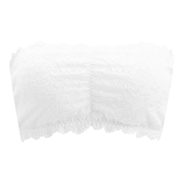 レース チューブブラ ボリュームパッド入り バンドゥ バンドゥブラ ブラカバー