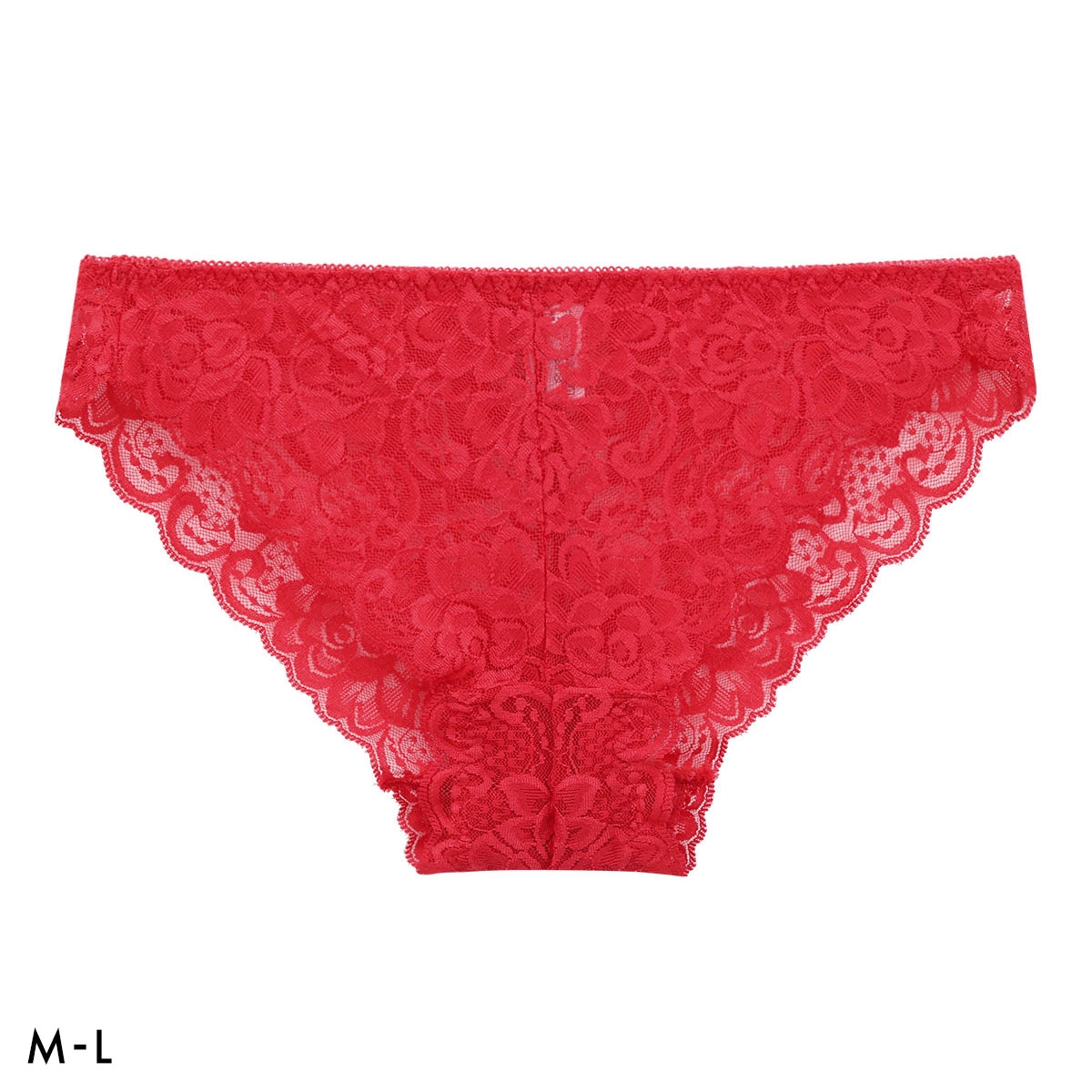 総レース ショーツ ノーマルショーツ 透け セクシー 過激 M L 下着(RE-レッド-M)