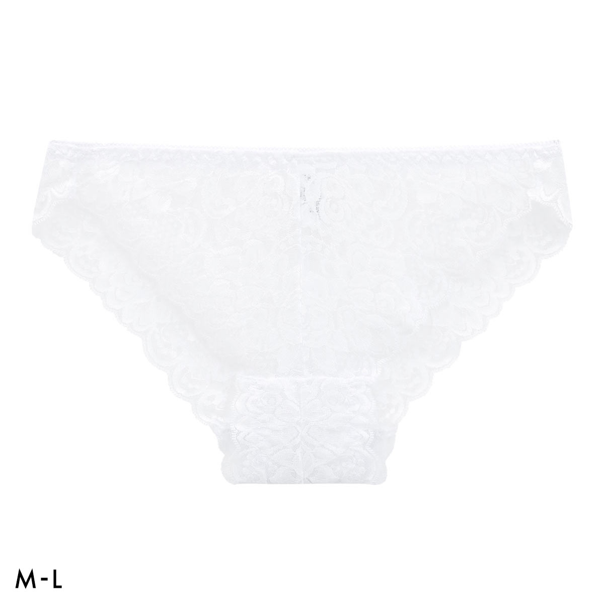 総レース ショーツ ノーマルショーツ 透け セクシー 過激 M L 下着(WH-ホワイト-M)