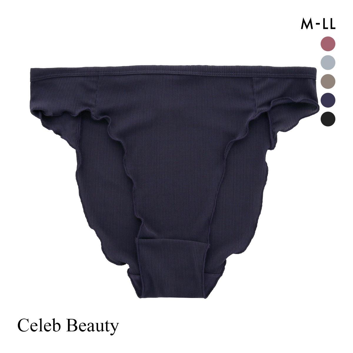 セレブビューティー Celeb Beauty ストレスFREEショーツ 足口開放 ふんどしショーツ リラックス むくみ 黒ずみ 締めつけ 温活(NV-ネイビー-M)