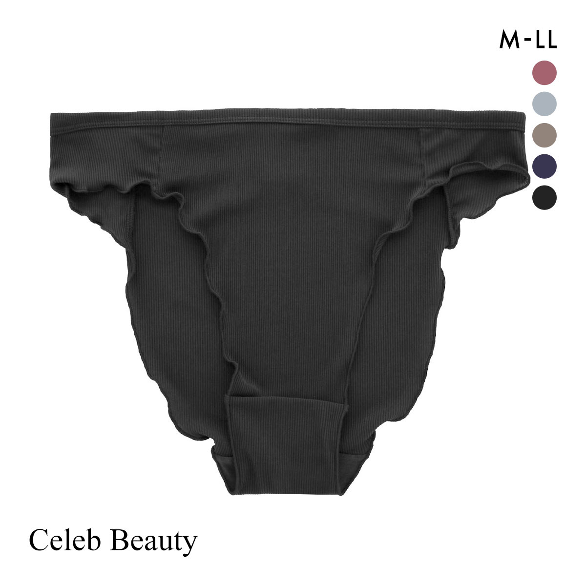 セレブビューティー Celeb Beauty ストレスFREEショーツ 足口開放 ふんどしショーツ リラックス むくみ 黒ずみ 締めつけ 温活(BK-ブラック-M)