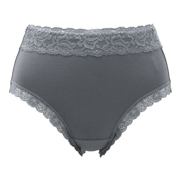 すっぽりレースショーツ M L LL スタンダード ショーツ 大きいサイズ ハイウエスト 綿混 コットン混 単品
