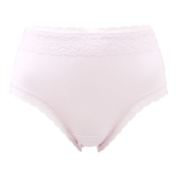 すっぽりレースショーツ M L LL スタンダード ショーツ 大きいサイズ ハイウエスト 綿混 コットン混 単品