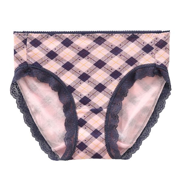 綿100％ ショーツ スタンダード M L LL チェック柄 大きいサイズ 単品 コットン100 まとめ買い プチプラ