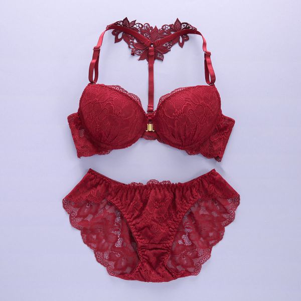 ラブジェリー Love gerie 背中魅せ ブロッサムケミカル フロントホック ブラセット ABCD  盛り胸 Wパッド ブラジャー ショーツ セット