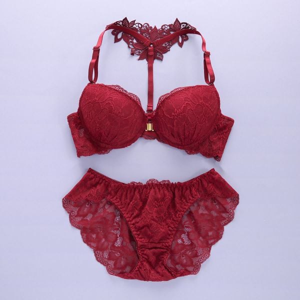 ラブジェリー Love gerie 背中魅せ ブロッサムケミカル フロントホック ブラセット ABCD  盛り胸 Wパッド ブラジャー ショーツ セット