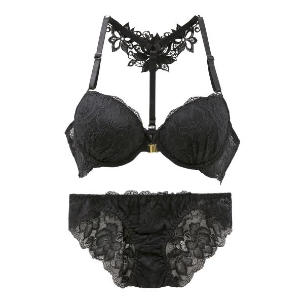 ラブジェリー Love gerie 背中魅せ ブロッサムケミカル フロントホック ブラセット ABCD  盛り胸 Wパッド ブラジャー ショーツ セット