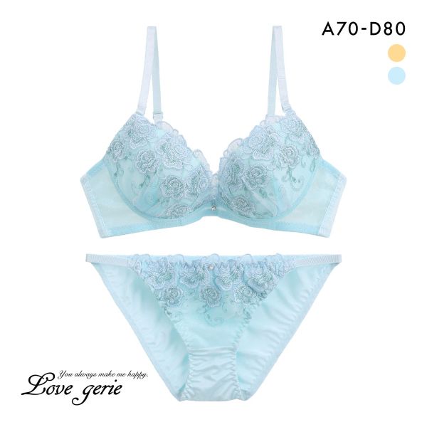 ラブジェリー メルトローズ ブラセット ABCD 盛り胸 Wパッド 谷間ブラ バストアップ ブラジャー ショーツ セット Love gerie