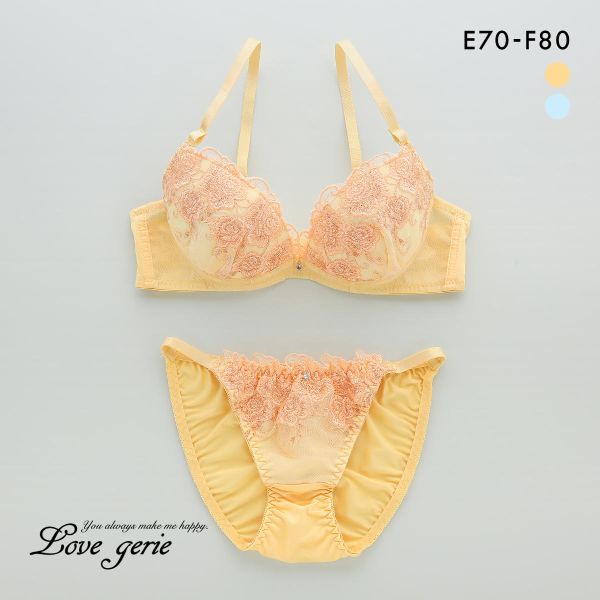 ラブジェリー メルトローズ ブラセット EF 盛り胸 Wパッド 谷間ブラ バストアップ ブラジャー ショーツ セット Love gerie