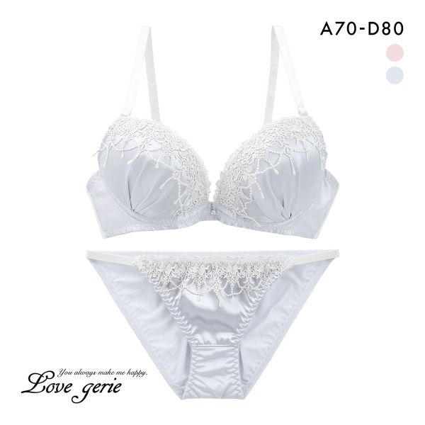 ラブジェリー モアシャンデリア ブラセット ABCD 盛り胸 Wパッド 厚盛り 谷間ブラ バストアップ 脇寄せ Love gerie