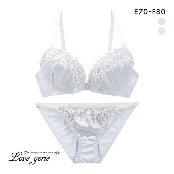 ラブジェリー モアシャンデリア ブラセット EF 大きいサイズ グラマー 盛り胸 Wパッド 厚盛り 谷間ブラ バストアップ Love gerie