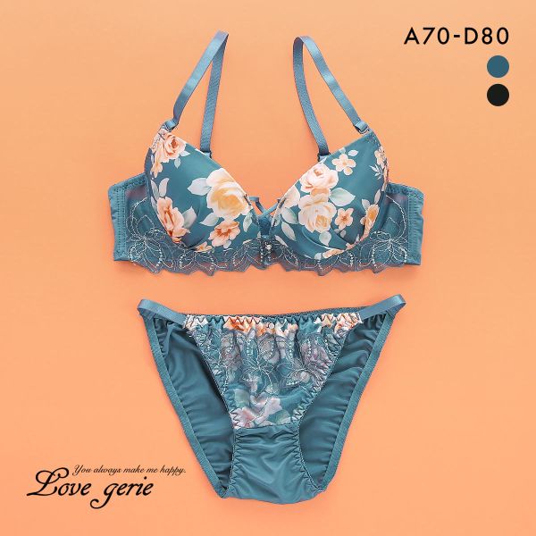 ラブジェリー ローズガーデン ブラセット ABCD 盛り胸 Wパッド 谷間ブラ バストアップ ブラジャー ショーツ セット