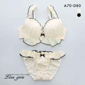 ラブジェリー ドーリーメロウハート ブラセット ABCD 盛り胸 Wパッド 谷間ブラ バストアップ ブラジャー ショーツ セット Love gerie