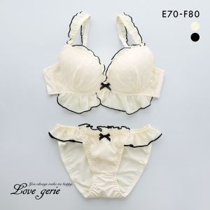 ラブジェリー ドーリーメロウハート ブラセット EF 大きいサイズ グラマー 盛り胸 Wパッド ブラジャー ショーツ セット Love gerie