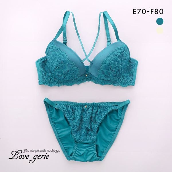 ラブジェリー レーシーサテン ブラセット EF グラマー 大きいサイズ 盛り胸 Wパッド ブラジャー ショーツ セット Love gerie ラブジェリー レーシーサテン ブラセット EF グラマー 大きいサイズ 盛り胸 Wパッド ブラジャー ショーツ セット Love gerie