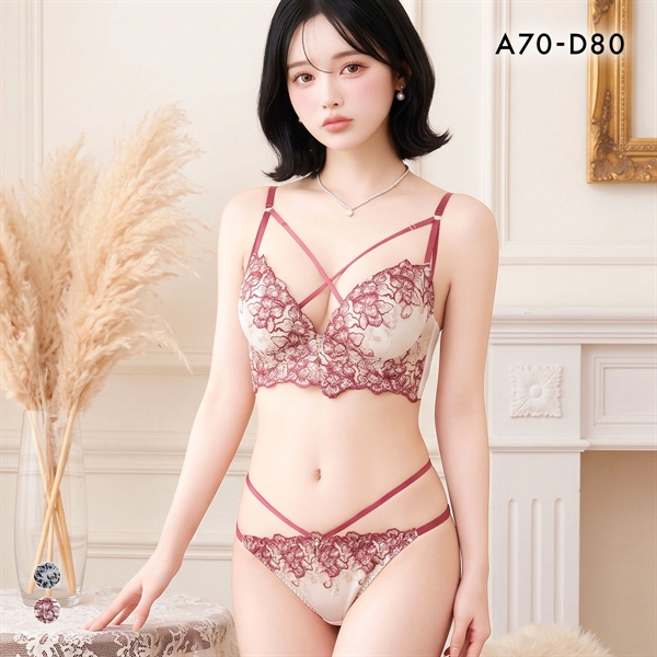 ラブジェリー アドラブルストリング ブラセット ABCD 盛り胸 Wパッド 谷間ブラ バストアップ ブラジャー ショーツ セット Love gerie