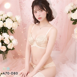 ラブジェリー プリンセスローズ ブラセット ABCD 谷間ブラ Wパッド 総レース 盛り胸 バストアップ ブラショーツセット Love gerie