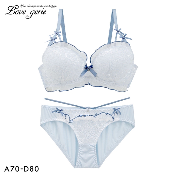 ラブジェリー レーシープリンセス ブラセット ABCD 盛り胸 Wパッド 谷間ブラ バストアップ Love gerie