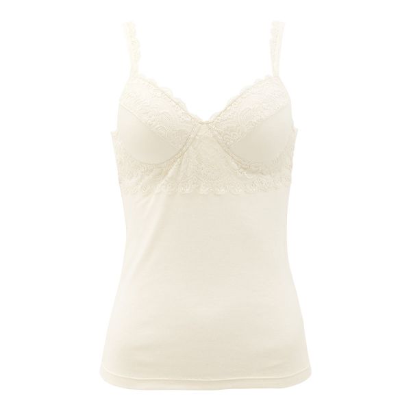 肌に優しい綿100％ ゆったりブラトップ M L LL モールドカップキャミソール カップ付きインナー ブラキャミ