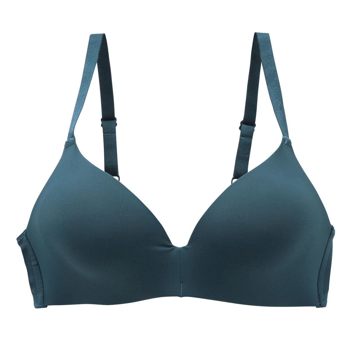 シームレス モールド ブラジャー ノンワイヤー ワイヤレス M L LL 単品(NV-ネイビー-M)