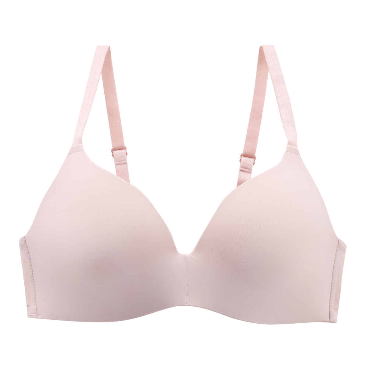 シームレス モールド ブラジャー ノンワイヤー ワイヤレス M L LL 単品(PE-ピーチ-M)