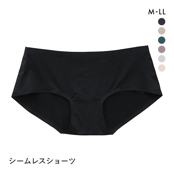 シームレス ショーツ ハイウエスト ヘム ヒップアップ ひびきにくい M L LL 単品