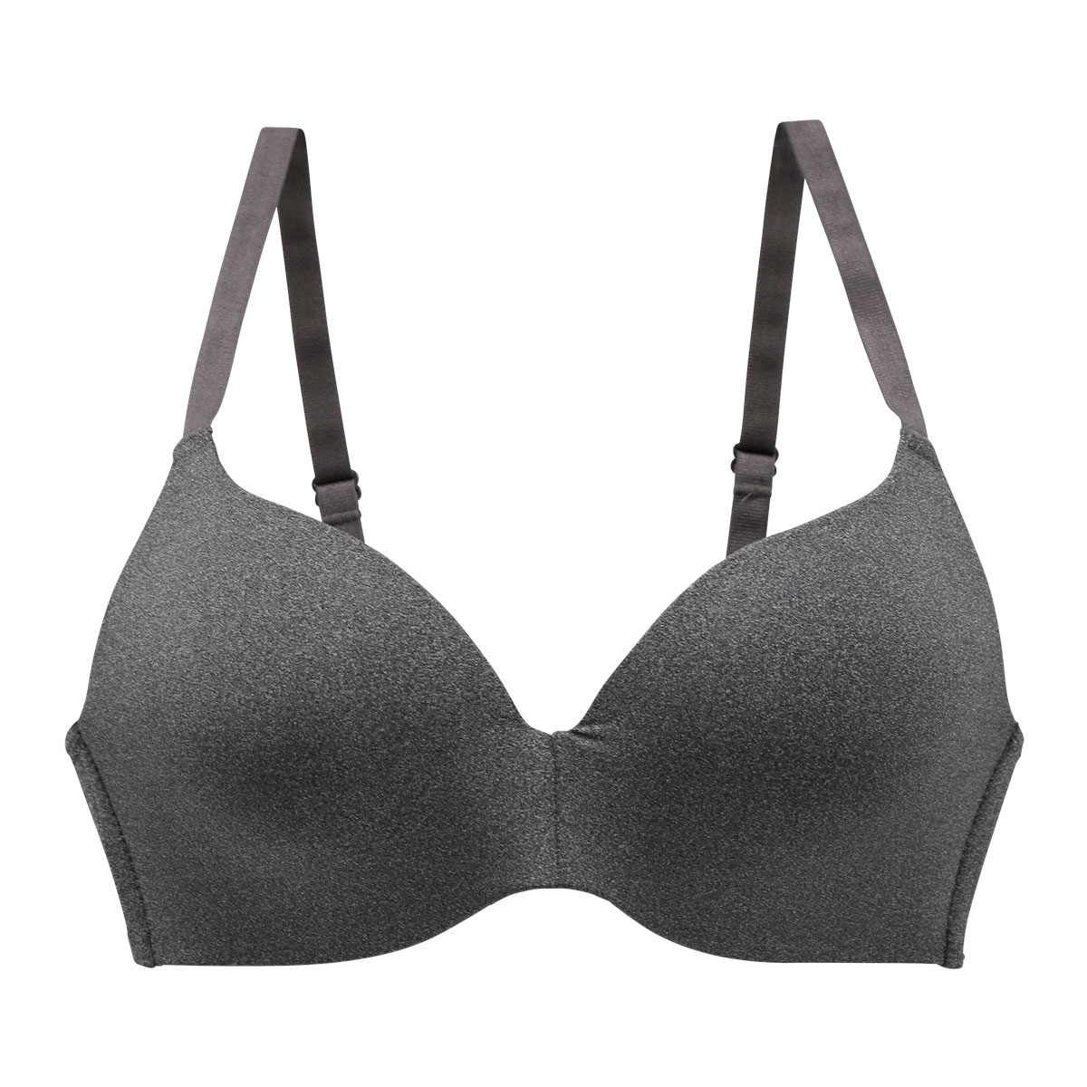 シームレス モールドブラジャー 3/4 カップブラジャー モールド ノンワイヤー ワイヤレス M L LL(GY-グレー-M)