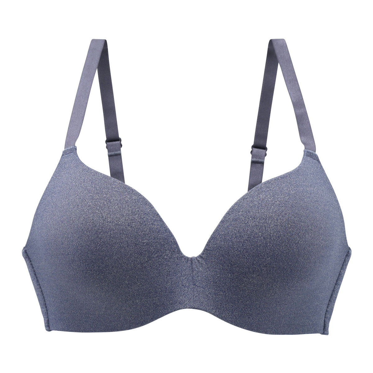 シームレス モールドブラジャー 3/4 カップブラジャー モールド ノンワイヤー ワイヤレス M L LL(BU-ブルー-M)