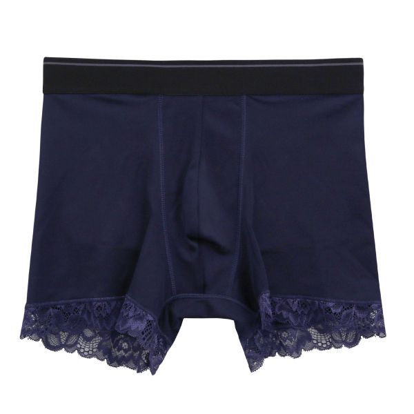 NEW SENSATION 足口レース ボクサーパンツ M L LL ショート丈 メンズ パンツ アウトゴム アンダーウェア ボクサーブリーフ