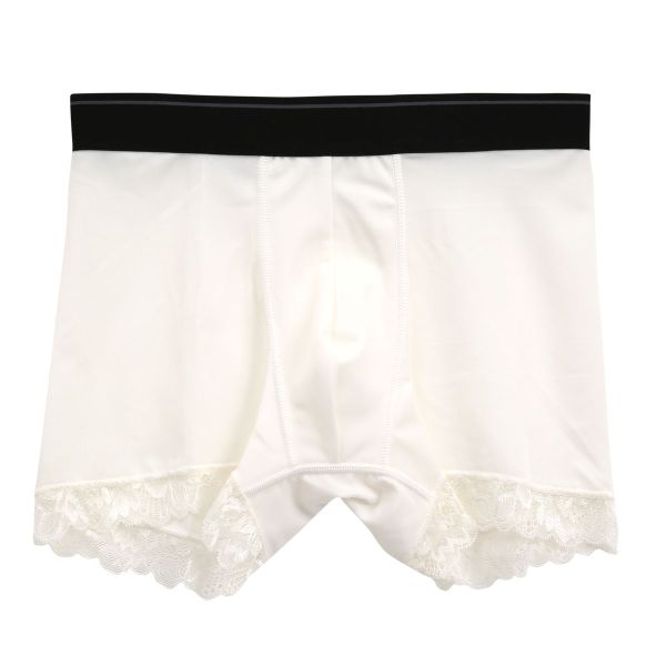 NEW SENSATION 足口レース ボクサーパンツ M L LL ショート丈 メンズ パンツ アウトゴム アンダーウェア ボクサーブリーフ