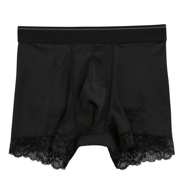 NEW SENSATION 足口レース ボクサーパンツ M L LL ショート丈 メンズ パンツ アウトゴム アンダーウェア ボクサーブリーフ