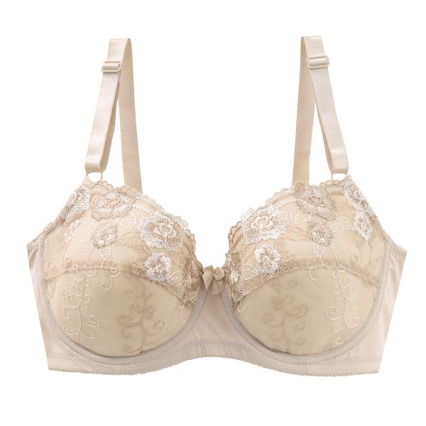 大きなお胸もしっかりサポート！脇高設計グラマーカップワイヤーブラ DEF75-90 ブラジャー 3/4カップ 単品 脇肉 ハミ肉