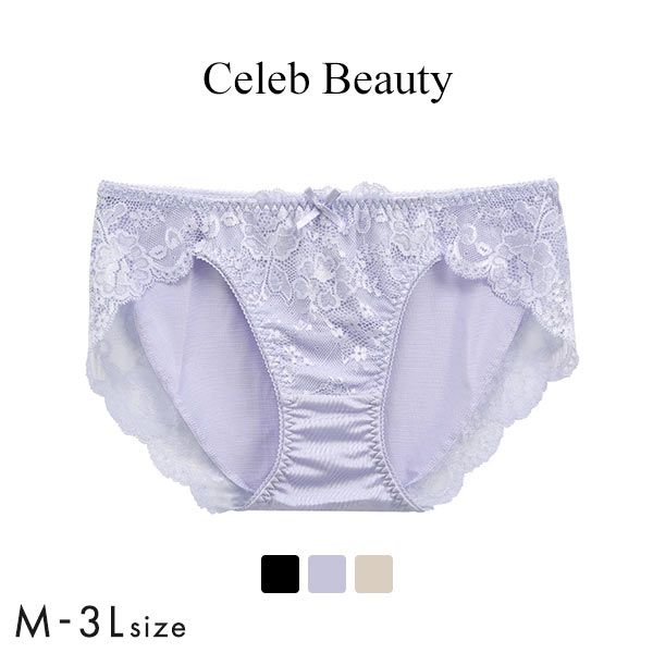 セレブビューティー Celeb Beauty ショーツ 脇高設計 サイドアップワイヤーブラ ペア グラマー スタンダード M L LL 3L 大きいサイズ 単品