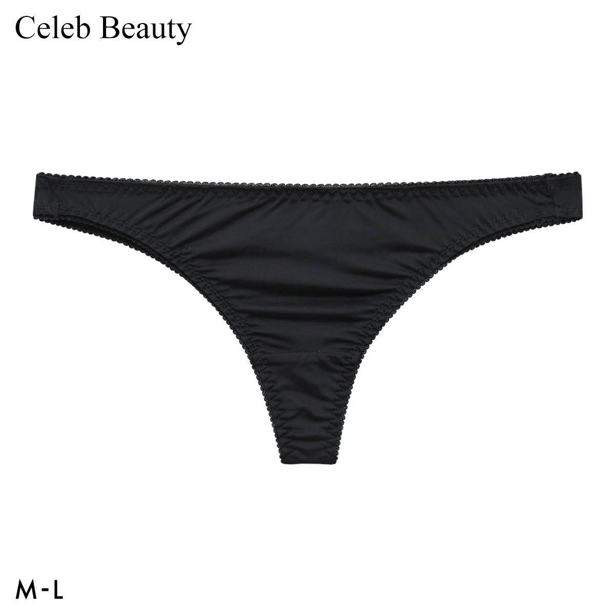 セレブビューティー プレーン Tバック ショーツ ノンレース 単品 Celeb Beauty(BK-ブラック-M)