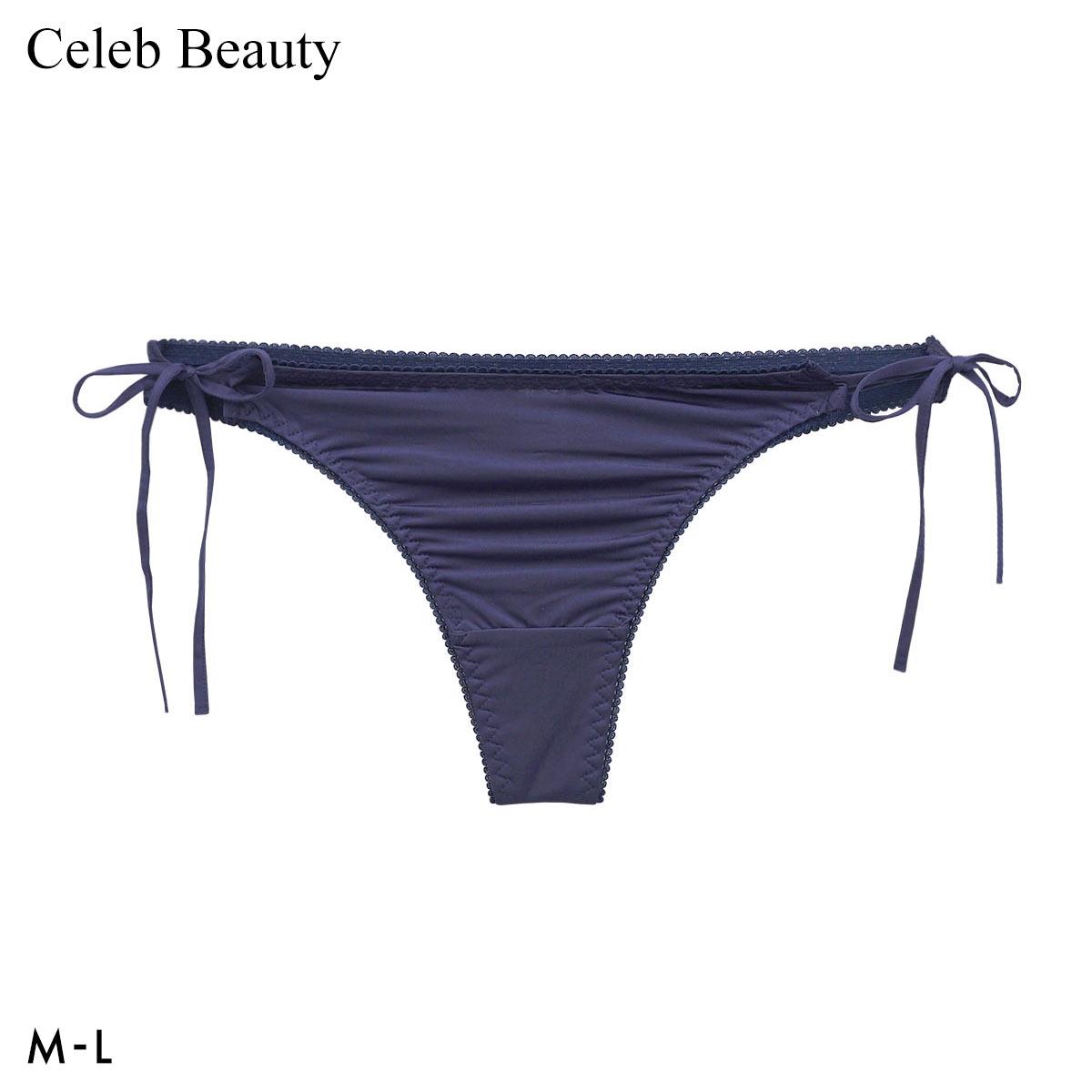 セレブビューティー プレーン 紐Tバック サイひもショーツ ヒモぱん 単品 Celeb Beauty(NV-ネイビー-M)