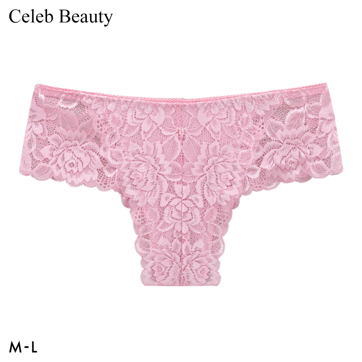 セレブビューティー レース ハーフバック ショーツ 総レース Tバック チーキー 単品 Celeb Beauty(PI-ピンク-M)